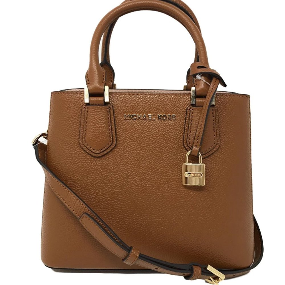 Michael Kors Adele MD Leather Messenger Bag